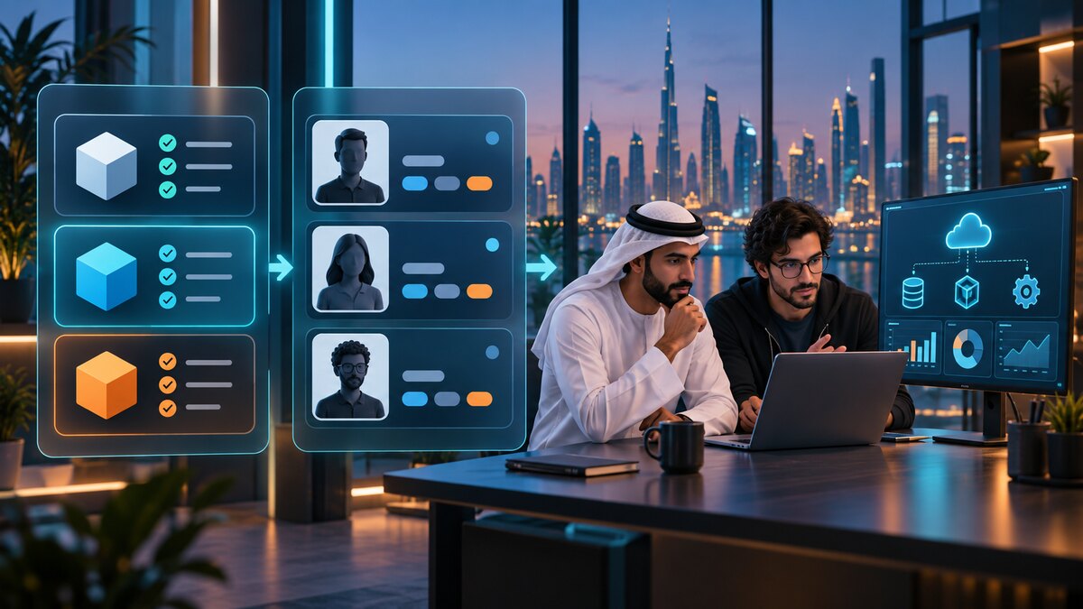 UAE business owner comparing Fiverr, Upwork and direct hiring options with a full-stack SaaS developer in Dubai