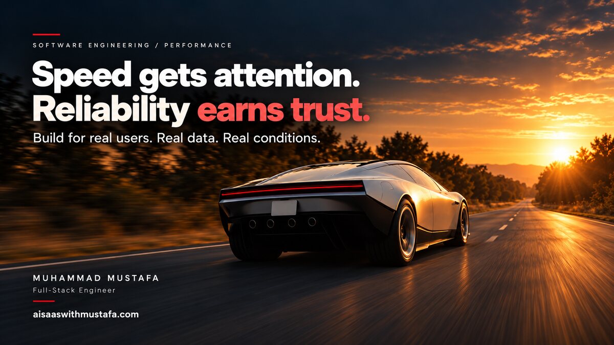 Tesla Roadster inspired comparison between acceleration and reliable web application performance